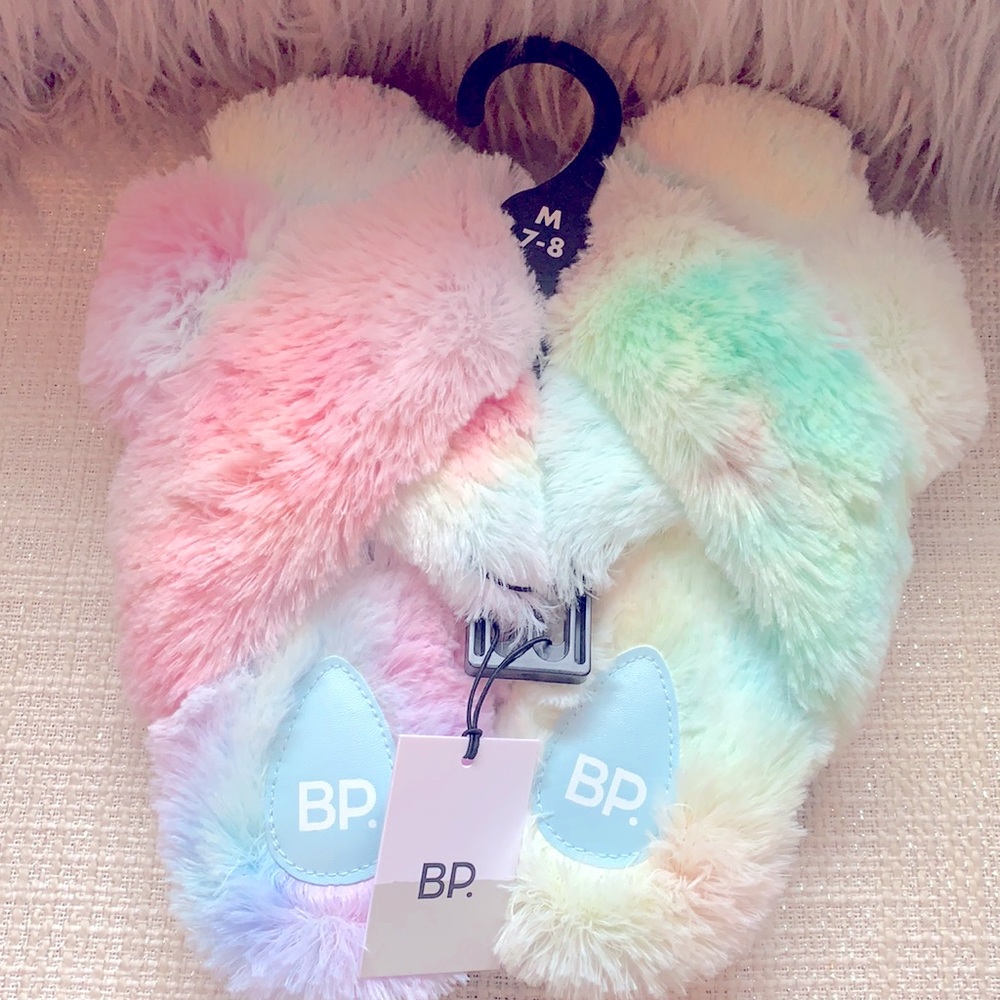 Never worn BP Multicolored slippers